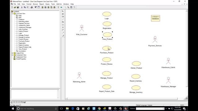 Usecase diagram for Online Shopping Portal system with Rational Rose смотреть онлайн