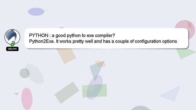 PYTHON : a good python to exe compiler? смотреть онлайн