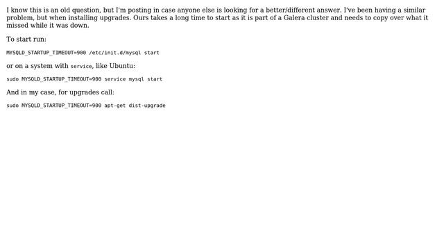 Changing MySQL startup timeout ([fail] reported although mysql properly started) (3 Solutions!!) смотреть онлайн