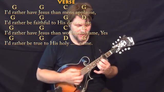 I'd Rather Have Jesus (George Beverly Shae) Mandolin Cover Lesson with Chords/Lyrics смотреть онлайн