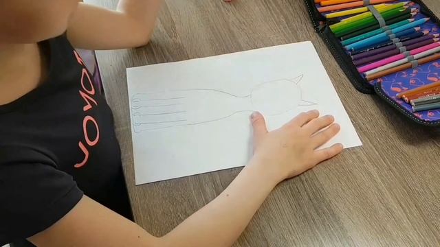Учимся рисовать кошку?))) смотреть онлайн