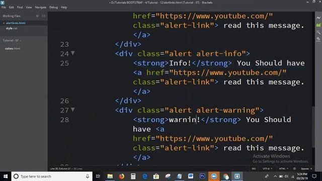 Bootstrap4 Tutorial For Beginners - 13 | Bootstrap4 Alert-links Tutorial | Alert links Tutorial смотреть онлайн