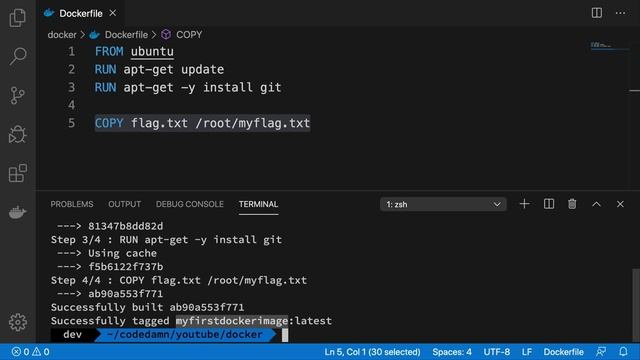 Docker Tutorial 16: COPY command - Dockerfile смотреть онлайн