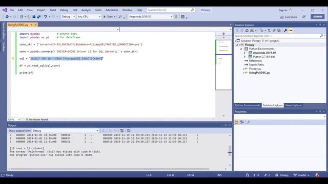 Connect and query data from SQL Server using Python ODBC Module смотреть онлайн