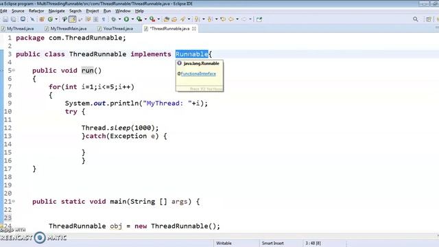 How to Create Thread in Java? | Runnable Interface | Multithreading | Venugopal Narsingoju смотреть онлайн