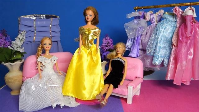 Барби Салон #9 ПРИНЦЕССЫ ДИСНЕЯ Рапуцель Бель Играем в Куклы Барби Мода Видео для Девочек смотреть онлайн