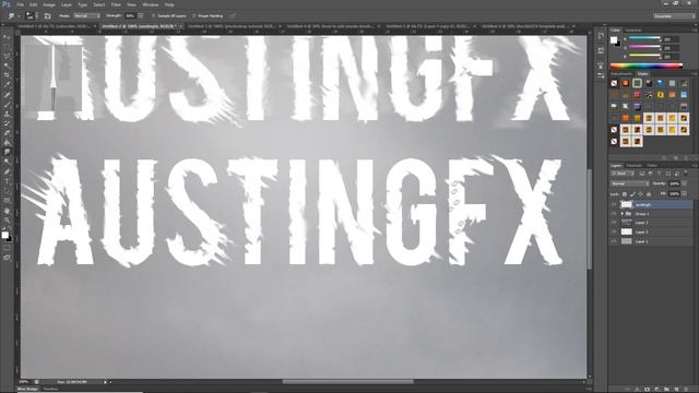 Text Effect "cloud" - Adobe Photoshop Tutorial смотреть онлайн