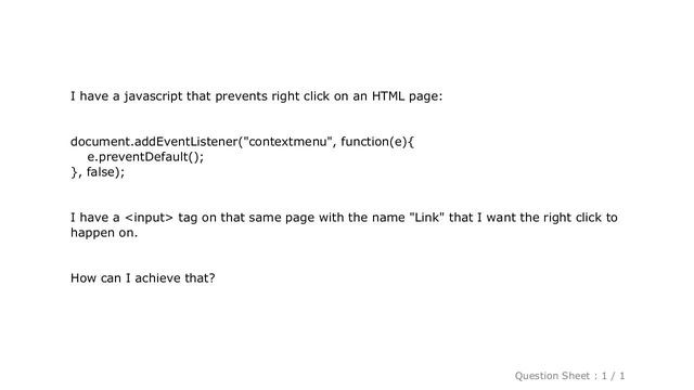 HTML : Allowing right-click on selected class in Javascript смотреть онлайн