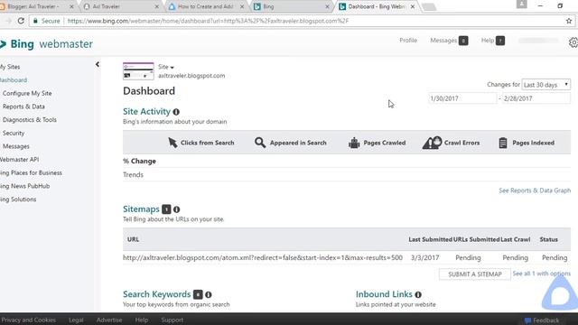 Blogger SEO Tutorial - How to Submit your Blog XML Sitemap to Bing Webmaster Tools - Part 13 смотреть онлайн