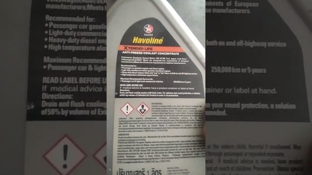 HAVOLINE Coolant Xtanded Life