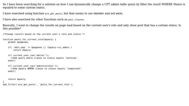 Wordpress: Admin table Query filtering "WHERE" for custom post type смотреть онлайн