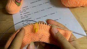 Пинетки на двух спицах