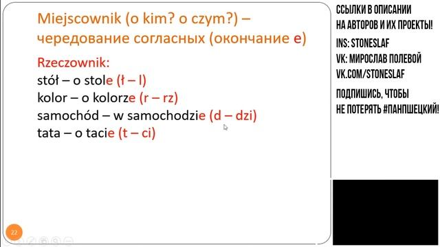 Склонение мужского рода сущ. и прилаг. 1-е скл, Ą, Ę носовые звуки. Урок 16 - Польский язык с нуля.