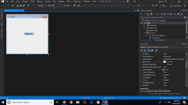 C# Button Click Event - Button With Click Event in C# Visual Studio 2022 - Button C# смотреть онлайн