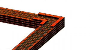 Кирпичная кладка стен толщиной в 2 кирпича по многорядной системе перевязки швов кирпичной кладки