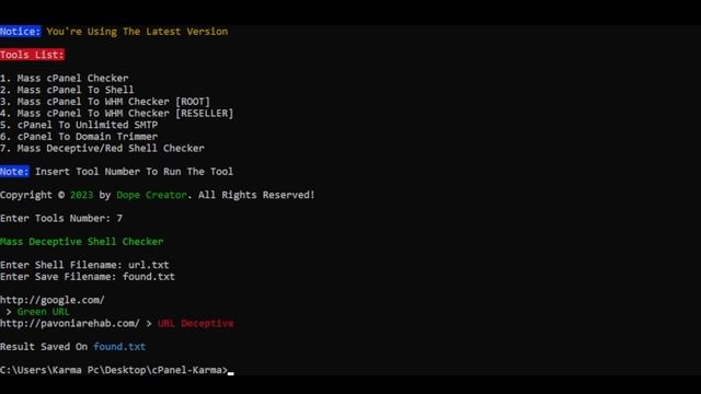 cPanel Karma (Python & PHP Version) | Mass cPanel Checker | cPanel To Shell | cPanel To WHM смотреть онлайн