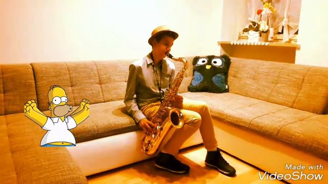 The Simpsons theme - Warner Bros. - Tenor Saxophone смотреть онлайн