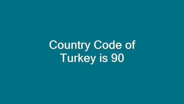 Country Code of Turkey is 90 смотреть онлайн