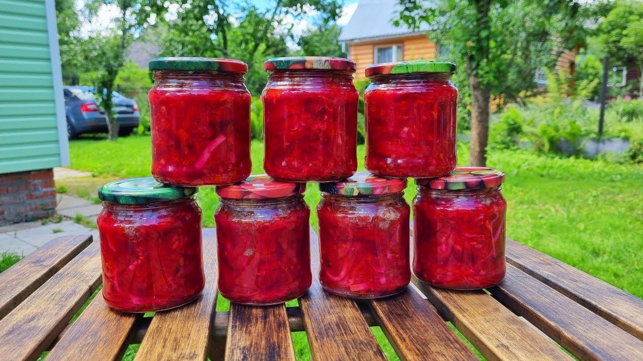 БОРЩ. ЗАГОТОВКА Борща НА ЗИМУ в БАНКАХ. смотреть онлайн