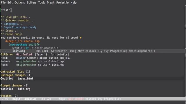 Live Emacs/Coding Trying magit transient смотреть онлайн