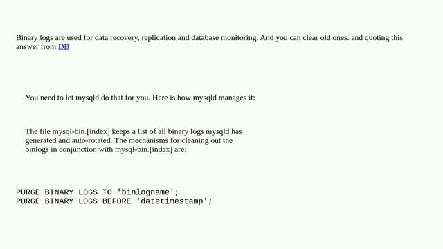 MariaDB Docker lagre db/binlog.* files. Overflows the disk to the point of failure смотреть онлайн