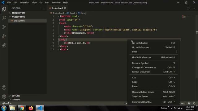 Creating our first site | Visual Studio Code Overview | Frontend Web-Development Tutorial #1 смотреть онлайн