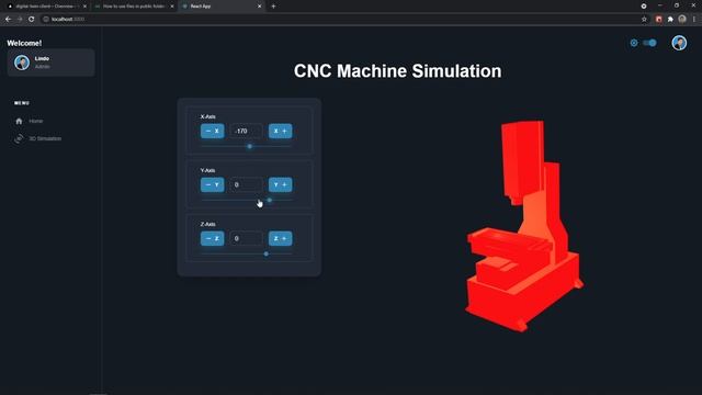 Web 3D Hass MiniMill CNC machine (demo) | React Three Fiber смотреть онлайн