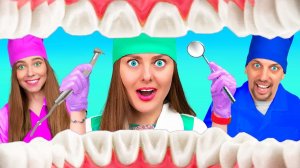 Стали СТОМАТОЛОГАМИ на 24 Часа ! Лечим зубы ЗЛОЙ НЯНЕ