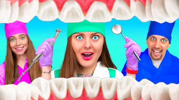 Стали СТОМАТОЛОГАМИ на 24 Часа ! Лечим зубы ЗЛОЙ НЯНЕ