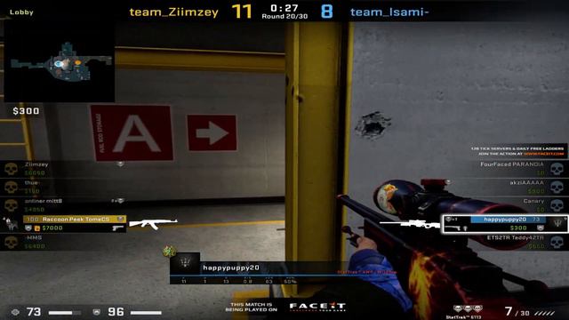 1v4 Nuke AWP Clutch , Faceit level 10 2600 ELO Match смотреть онлайн