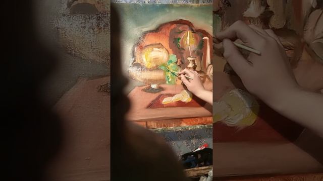 первая картина маслом. #рисование #художник #живопись #масло смотреть онлайн