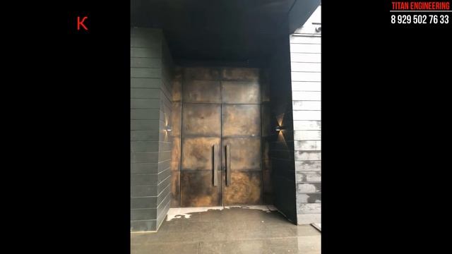 Большие и тяжелые входные двери в стиле Лофт. Big size pivot door with tombac face. смотреть онлайн