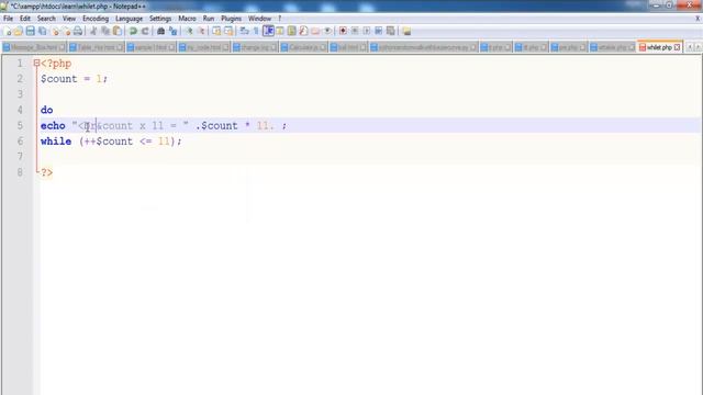 PHP Do While Loop Time Table Tutorial смотреть онлайн
