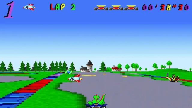 Skunny Kart (DOS game) 1993- First in all races in medium mode смотреть онлайн