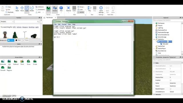 How to make a text label on screen in ROBLOX Studio смотреть онлайн