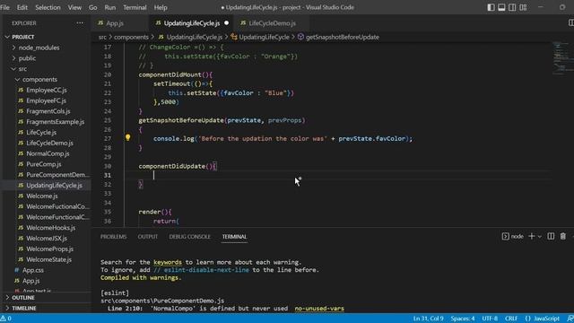 ReactJS Tutorial for Beginners - Part 19 - Component Lifeycycle Methods смотреть онлайн