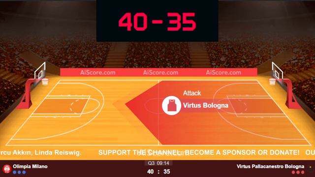 🔴 Live: Olimpia Milano Vs Virtus Bologna | Live Play By Play Scoreboard
