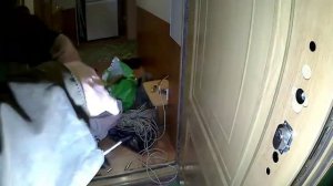 Снять и поставить. Замок-автомат с ручкой (подсветка) для китайской двери.