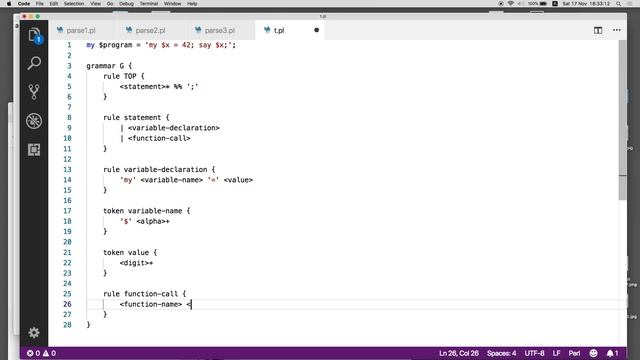Andrew Shitov. Perl 6 grammars for simple compilers (lightning talk) смотреть онлайн