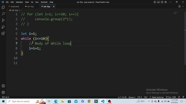 While Loop in JavaScript смотреть онлайн