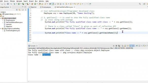 Java Object class - methods - 1. getClass()