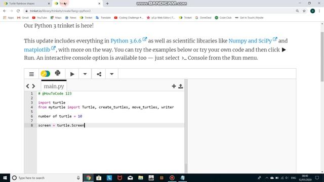 Python 3 | Drawing With Python turtle Module | Trinket.io смотреть онлайн
