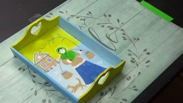 Городецкая роспись || Сюжетная композиция || Зима смотреть онлайн