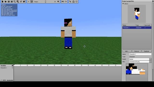 туториал MineImator #1 (создаём персонажа и меняем скин) смотреть онлайн