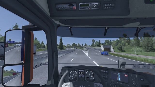 ETS2 1.35 ProMods 2.41 Mercedes Actros MP4 Nuremberg - Frankfurt - Amsterdam смотреть онлайн