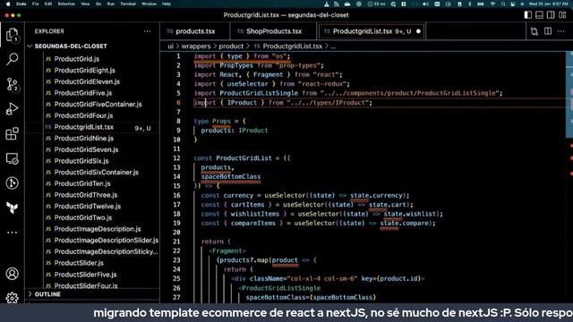 Migrando ecommerce template de reactJS a nextJS con typescript смотреть онлайн