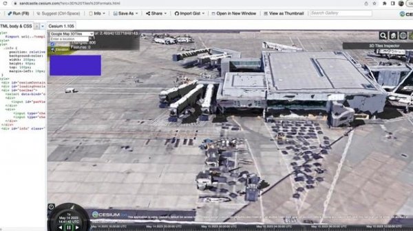 Google map 3D Tiles test