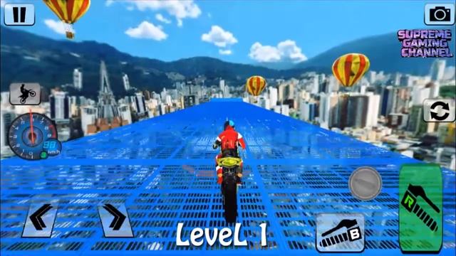 Bike Impossible Tracks Race: 3D Motorcycle Stunts 2021 - Android Games Gameplay смотреть онлайн