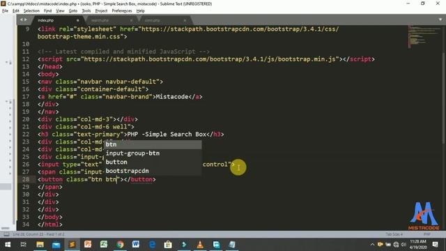 PHP Simple Search Box || 2020 смотреть онлайн