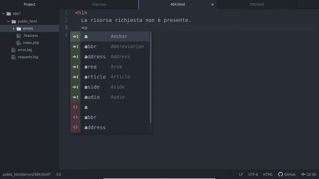 [ITA] Apache .htaccess | Gestione errori 404 e 500 con la direttiva ErrorDocument | #4 смотреть онлайн